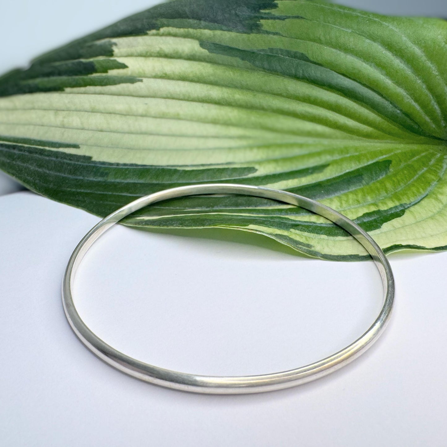 Sterling Silver Bangle | Simple Everyday Bracelet