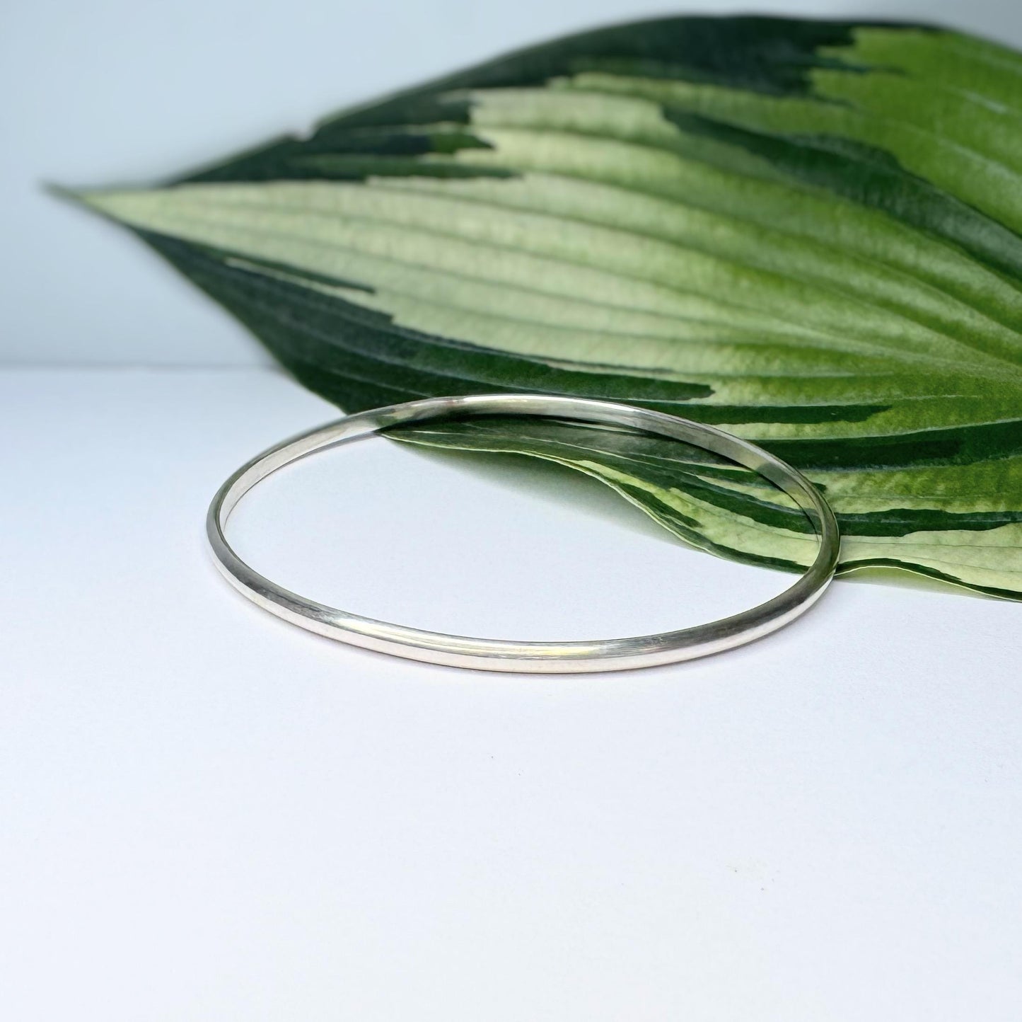 Sterling Silver Bangle | Simple Everyday Bracelet