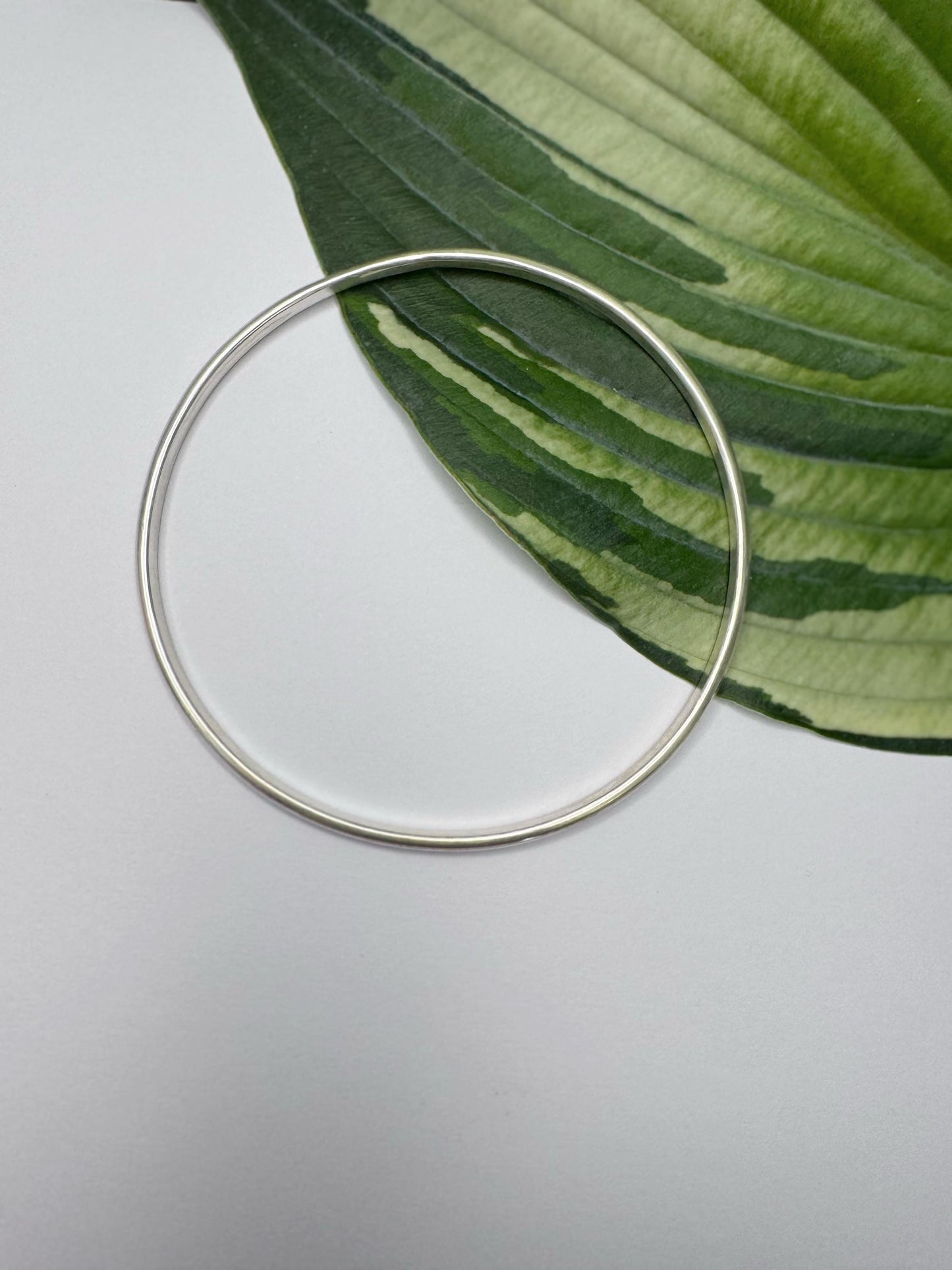 Sterling Silver Bangle | Simple Everyday Bracelet