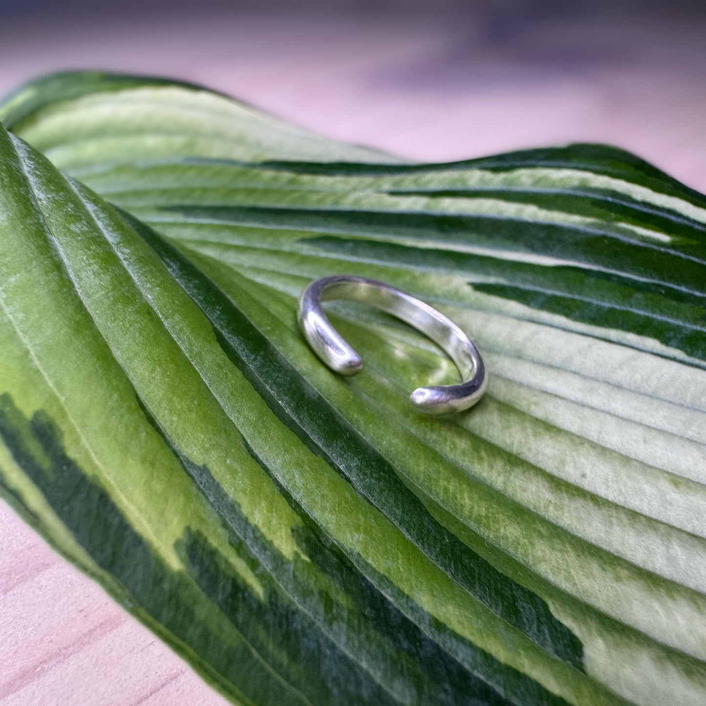 Handmade Minimalist Sterling Silver Cuff Ring | Open Band, Simple Stacking Ring