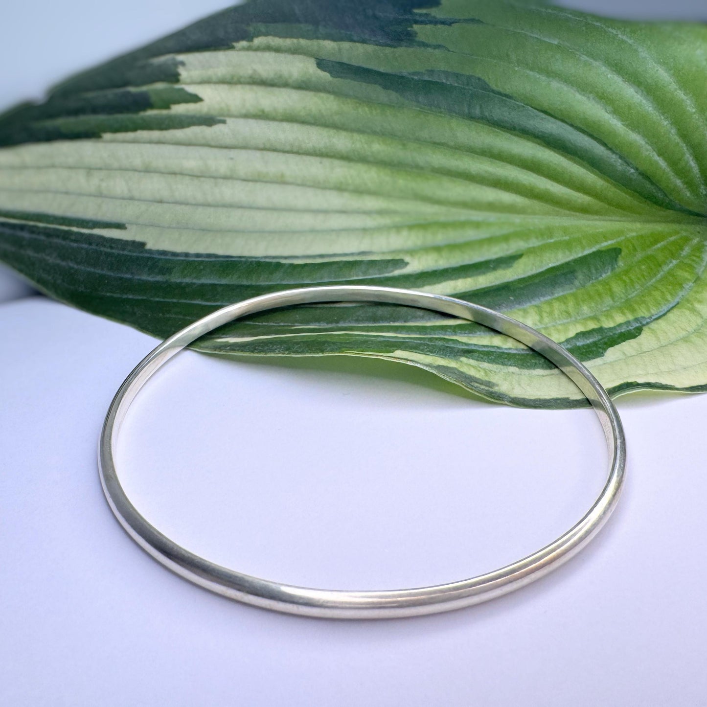 Sterling Silver Bangle | Simple Everyday Bracelet