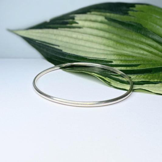 Sterling Silver Bangle | Simple Everyday Bracelet