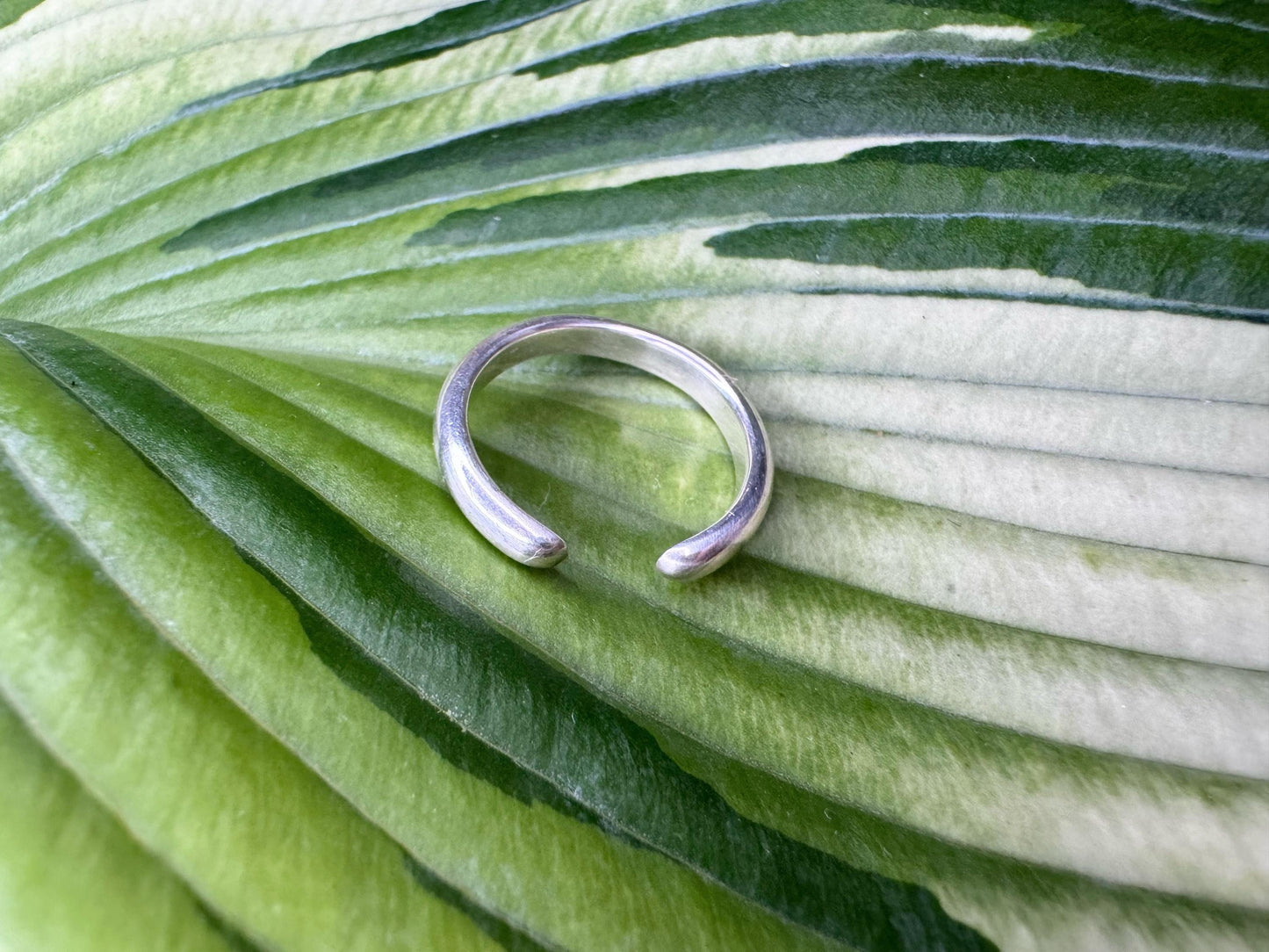 Handmade Minimalist Sterling Silver Cuff Ring | Open Band, Simple Stacking Ring